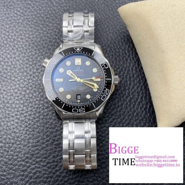 Seamaster Diver 300M 007 James Bond 42mm Ceramic Black Dial SS Bracelet VSF A8800 - Image 2