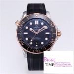 Seamaster Diver 300M SS/RG VSF 1:1 Best Edition RG Bezel Black Dial on SS/RG Bracelet A8800