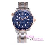 Seamaster Diver 300M SS/RG VSF 1:1 Best Edition RG Bezel Blue Dial on SS/RG Bracelet A8800