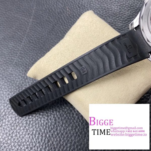 Seamaster Diver 300M SS/YG VSF 1:1 Best Edition YG Bezel Black Dial on Black Rubber Strap A8800 - Image 8