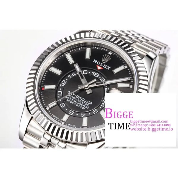 Skydweller 326934 SS JNF 1:1 Best Edition Black Dial on SS Bracelet Asian 23J - Image 5