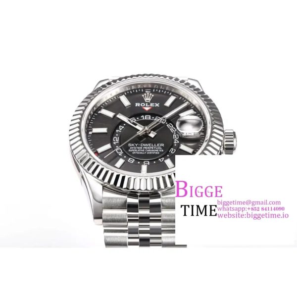Skydweller 326934 SS JNF 1:1 Best Edition Black Dial on SS Bracelet Asian 23J - Image 2