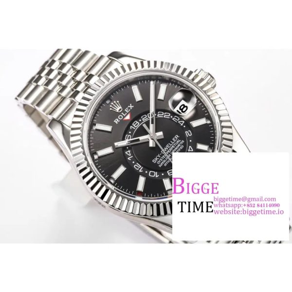 Skydweller 326934 SS JNF 1:1 Best Edition Black Dial on SS Bracelet Asian 23J - Image 6