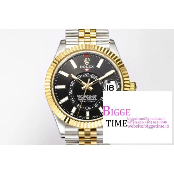 Skydweller 326934 SS/YG JNF 1:1 Best Edition Black Dial on SS/YG Bracelet Asian 23J - Image 2