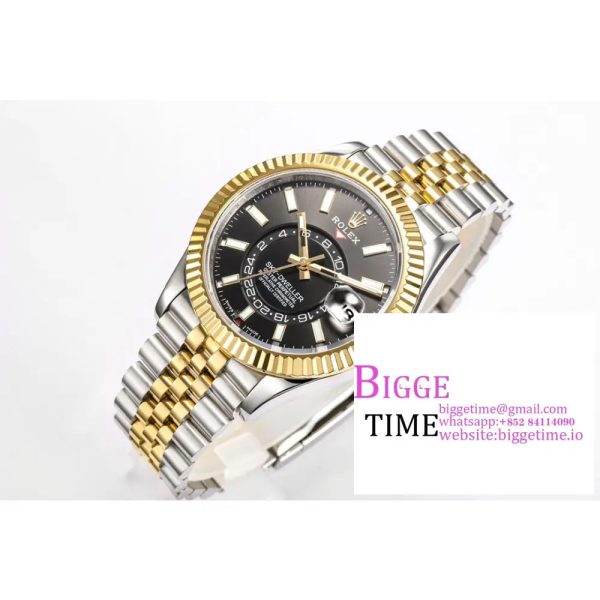 Skydweller 326934 SS/YG JNF 1:1 Best Edition Black Dial on SS/YG Bracelet Asian 23J - Image 6
