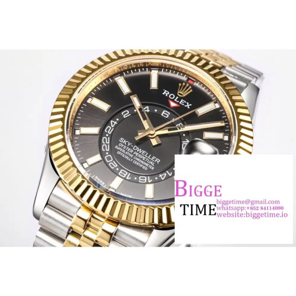 Skydweller 326934 SS/YG JNF 1:1 Best Edition Black Dial on SS/YG Bracelet Asian 23J - Image 3