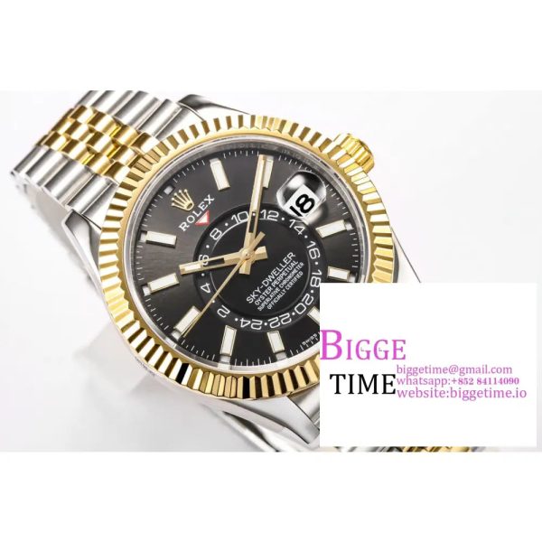 Skydweller 326934 SS/YG JNF 1:1 Best Edition Black Dial on SS/YG Bracelet Asian 23J - Image 5