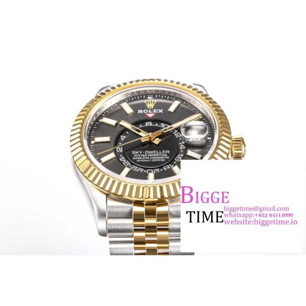 Skydweller 326934 SS/YG JNF 1:1 Best Edition Black Dial on SS/YG Bracelet Asian 23J - Image 4