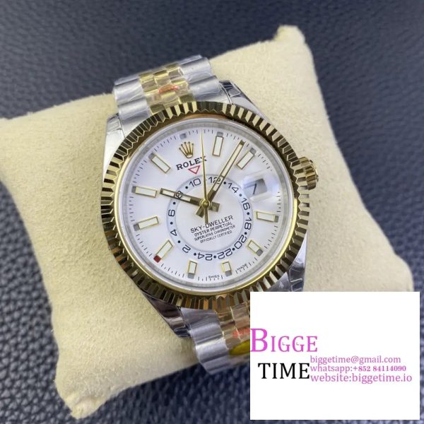 Skydweller 326934 SS/YG JNF 1:1 Best Edition White Dial on SS/YG Bracelet Asian 23J - Image 2