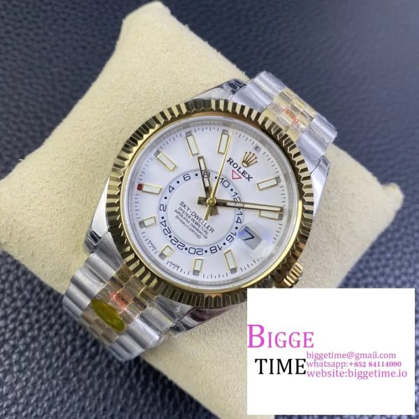 Skydweller 326934 SS/YG JNF 1:1 Best Edition White Dial on SS/YG Bracelet Asian 23J - Image 5