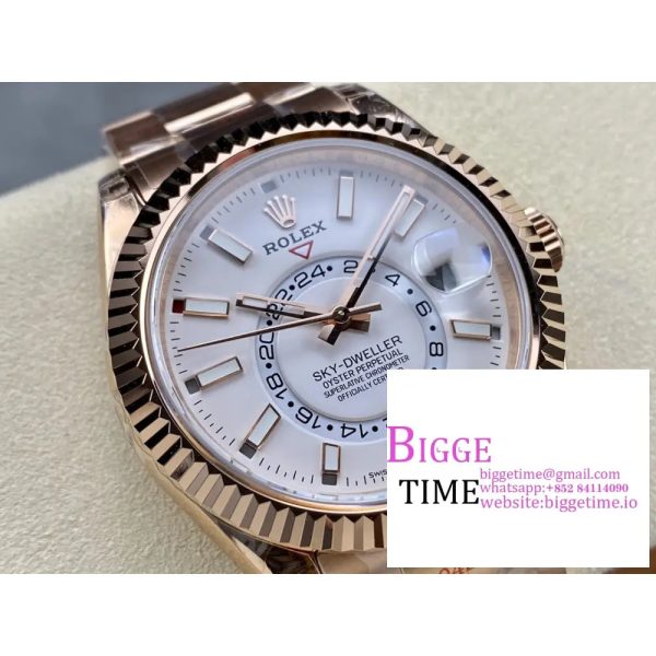 Skydweller 326935 RG JNF 1:1 Best Edition White Dial on RG Bracelet Asian 23J - Image 3