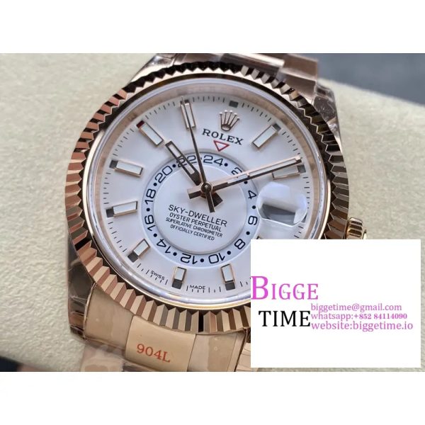 Skydweller 326935 RG JNF 1:1 Best Edition White Dial on RG Bracelet Asian 23J - Image 4