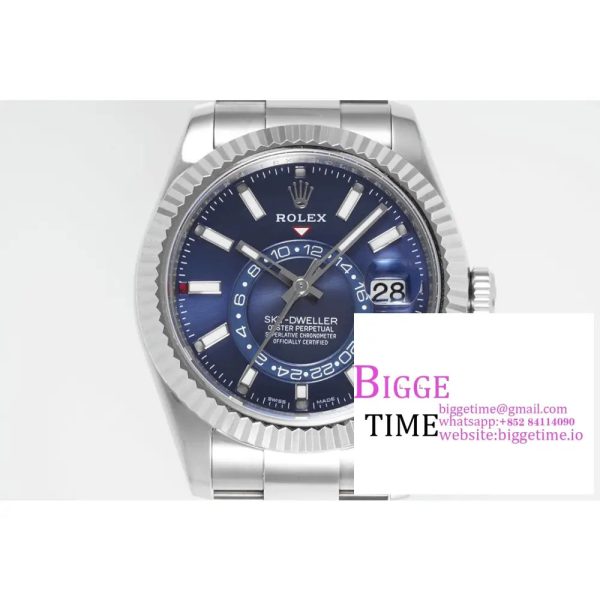 Skydweller 42mm 326934 Blue Dial Oyster Bracelet ZF A2824 - Image 6