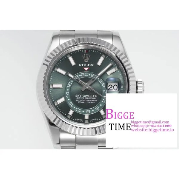 Skydweller 42mm 326934 Green Dial Oyster Bracelet ZF A2824 - Image 6