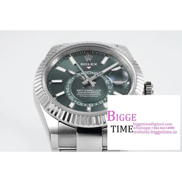 Skydweller 42mm 326934 Green Dial Oyster Bracelet ZF A2824 - Image 4