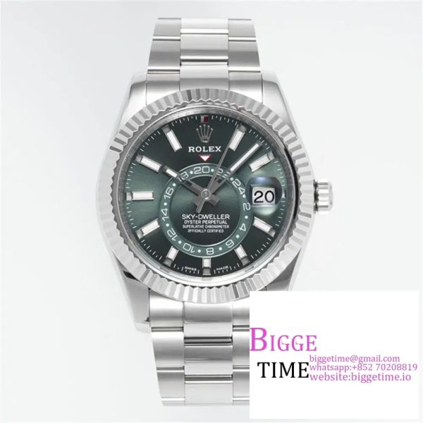 Skydweller 42mm 326934 Green Dial Oyster Bracelet ZF A2824
