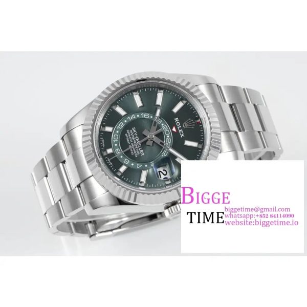 Skydweller 42mm 326934 Green Dial Oyster Bracelet ZF A2824 - Image 5