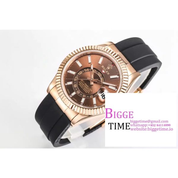 Skydweller 42mm 326934 RG Brown Dial Oysterflex Strap JWF A23J - Image 6