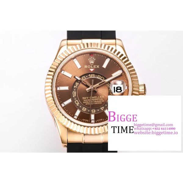 Skydweller 42mm 326934 RG Brown Dial Oysterflex Strap JWF A23J - Image 2
