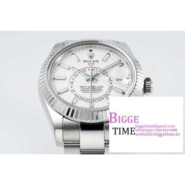 Skydweller 42mm 326934 White Dial Oyster Bracelet ZF A2824 - Image 6