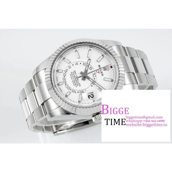 Skydweller 42mm 326934 White Dial Oyster Bracelet ZF A2824 - Image 3