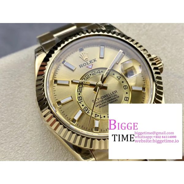 Skydweller 42mm 326934 YG YG Dial YG Oyster Bracelet JWF A23J - Image 3