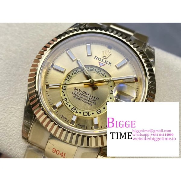 Skydweller 42mm 326934 YG YG Dial YG Oyster Bracelet JWF A23J - Image 2