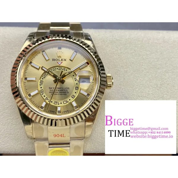 Skydweller 42mm 326934 YG YG Dial YG Oyster Bracelet JWF A23J - Image 4