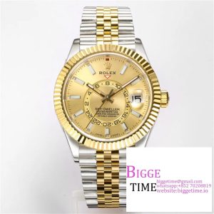 Skydweller 42mm 326934 YG/SS YG Dial YG/SS Jubilee Bracelet JNF A23J