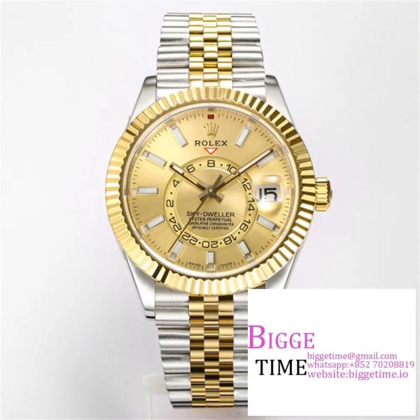Skydweller 42mm 326934 YG/SS YG Dial YG/SS Jubilee Bracelet JNF A23J