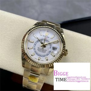 Skydweller 42mm 326934 YG White Dial YG Oyster Bracelet JWF A23J