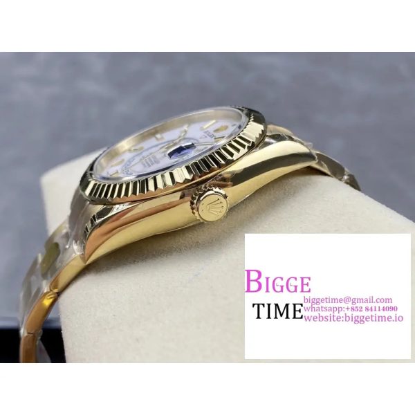 Skydweller 42mm 326934 YG White Dial YG Oyster Bracelet JWF A23J - Image 6