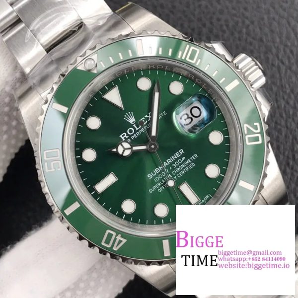 Special Discounted Submariner 116610 LV Green Ceramic ZZF Junior Edition 316L SS Case and Bracelet VR3135 - Image 4