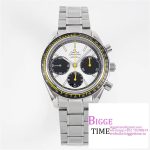Speedmaster 40mm Racing Master White/Black Dial SS Bracelet HRF A7750
