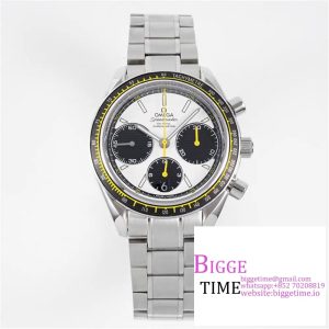 Speedmaster 40mm Racing Master White/Black Dial SS Bracelet HRF A7750