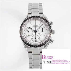 Speedmaster 40mm Racing Master White Dial SS Bracelet HRF A7750
