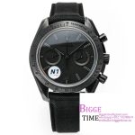 Speedmaster 44mm   Dark Side of The Moon Real Ceramic Black Dial BlackNylon Strap N1F A7750