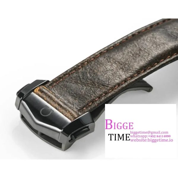 Speedmaster 44mm  Dark Side of The Moon  Real Ceramic Black Dial Brown Leather Strap N1F A7750 - Image 10