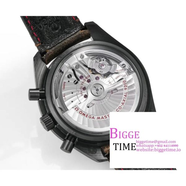 Speedmaster 44mm  Dark Side of The Moon  Real Ceramic Black Dial Brown Leather Strap N1F A7750 - Image 5