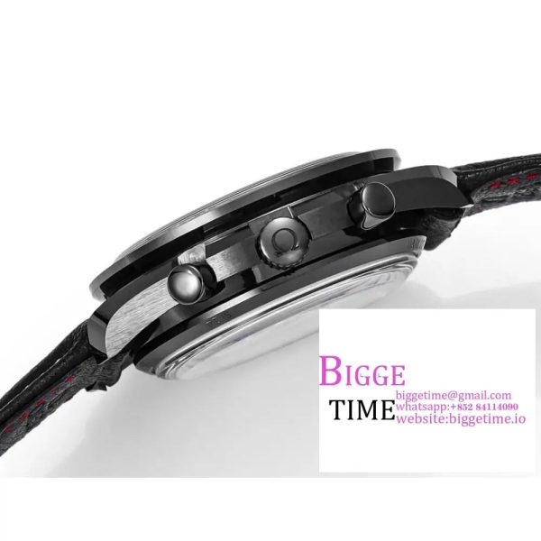 Speedmaster 44mm Dark Side of The Moon& Real Ceramic Black Dial Black Leather Strap N1F A7750 - Image 9