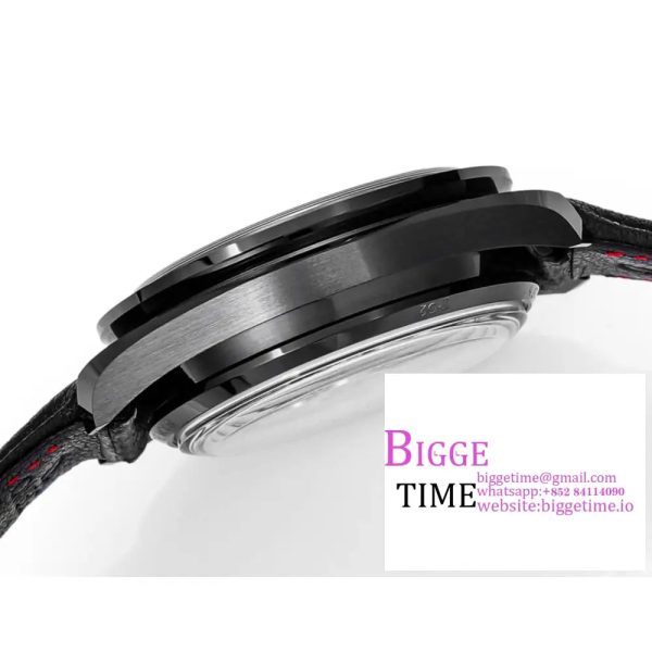 Speedmaster 44mm Dark Side of The Moon& Real Ceramic Black Dial Black Leather Strap N1F A7750 - Image 6