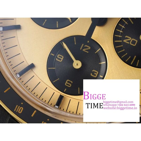 Speedmaster Moonwatch in Moonshine Gold YG V6SF Best Edition YG Dial on Black Rubber Strap Manual Chrono - Image 5