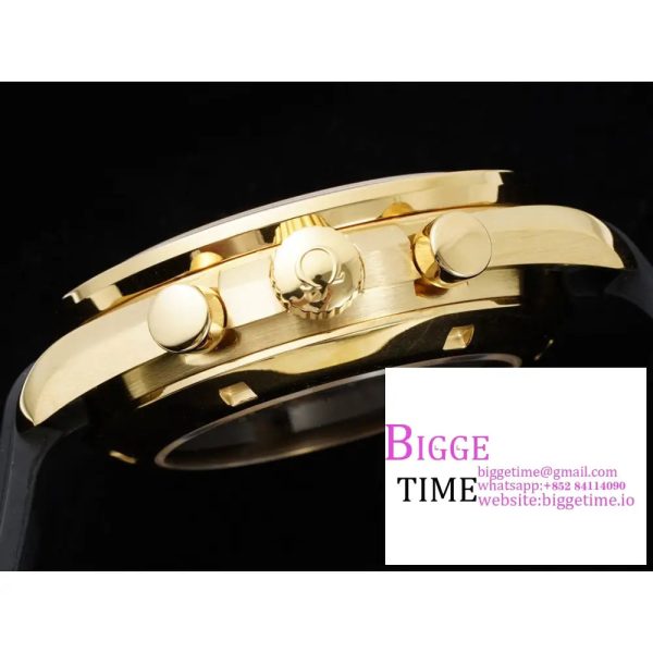 Speedmaster Moonwatch in Moonshine Gold YG V6SF Best Edition YG Dial on Black Rubber Strap Manual Chrono - Image 9