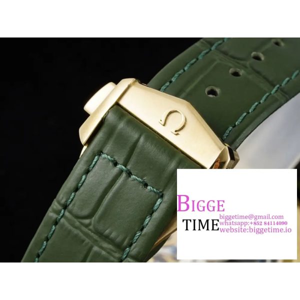 Speedmaster Moonwatch in Moonshine RG V6SF Best Edition Green Dial on Green Leather Strap Manual Chrono - Image 6