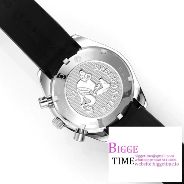 Speedmaster Racing Master SS HRF Maker Black Dial on Black Rubber Strap A7750 - Image 9