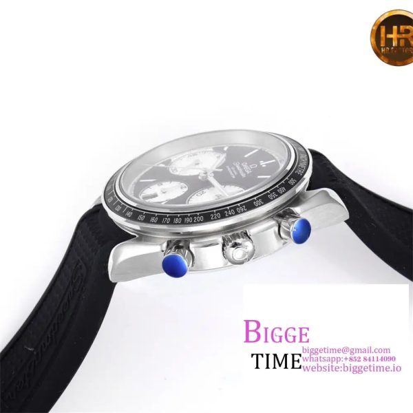 Speedmaster Racing Master SS HRF Maker Black/White Dial on Black Rubber Strap A7750 - Image 2
