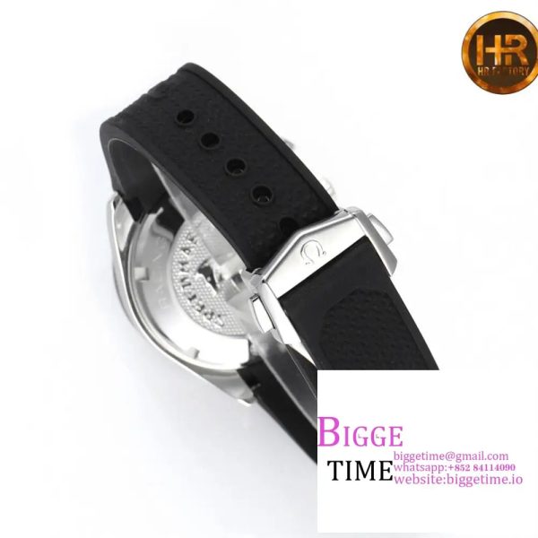 Speedmaster Racing Master SS HRF Maker Black/White Dial on Black Rubber Strap A7750 - Image 8