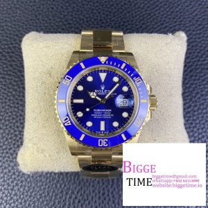 Submariner 116618 LB Blue Ceramic YG Plated 904L Steel Clean Factory 1:1 Best Edition VS3135