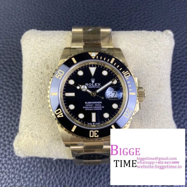 Submariner 116618 LN Black Ceramic YG Plated 904L Steel Clean Factory 1:1 Best Edition VS3135
