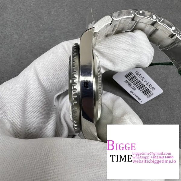 Submariner 16610 LV Green Bezel 904L Steel SS RAF1:1 Best Edition on SS Bracelet SH3135 - Image 6